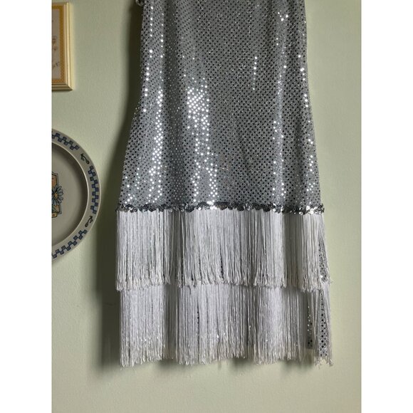 90's vintage Star Styled 20's style flapper costume sequin and fringe dress - Picture 5 of 7